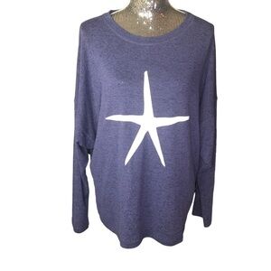 Spirit Jersey blue starfish sweatshirt size Medium oversized